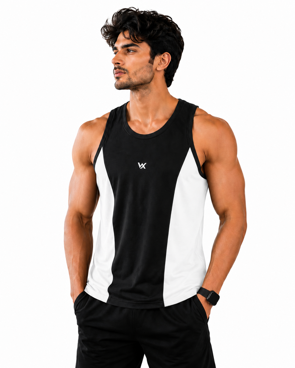 WarriorX Men’s Activewear Cotton Terry Spandex Sando