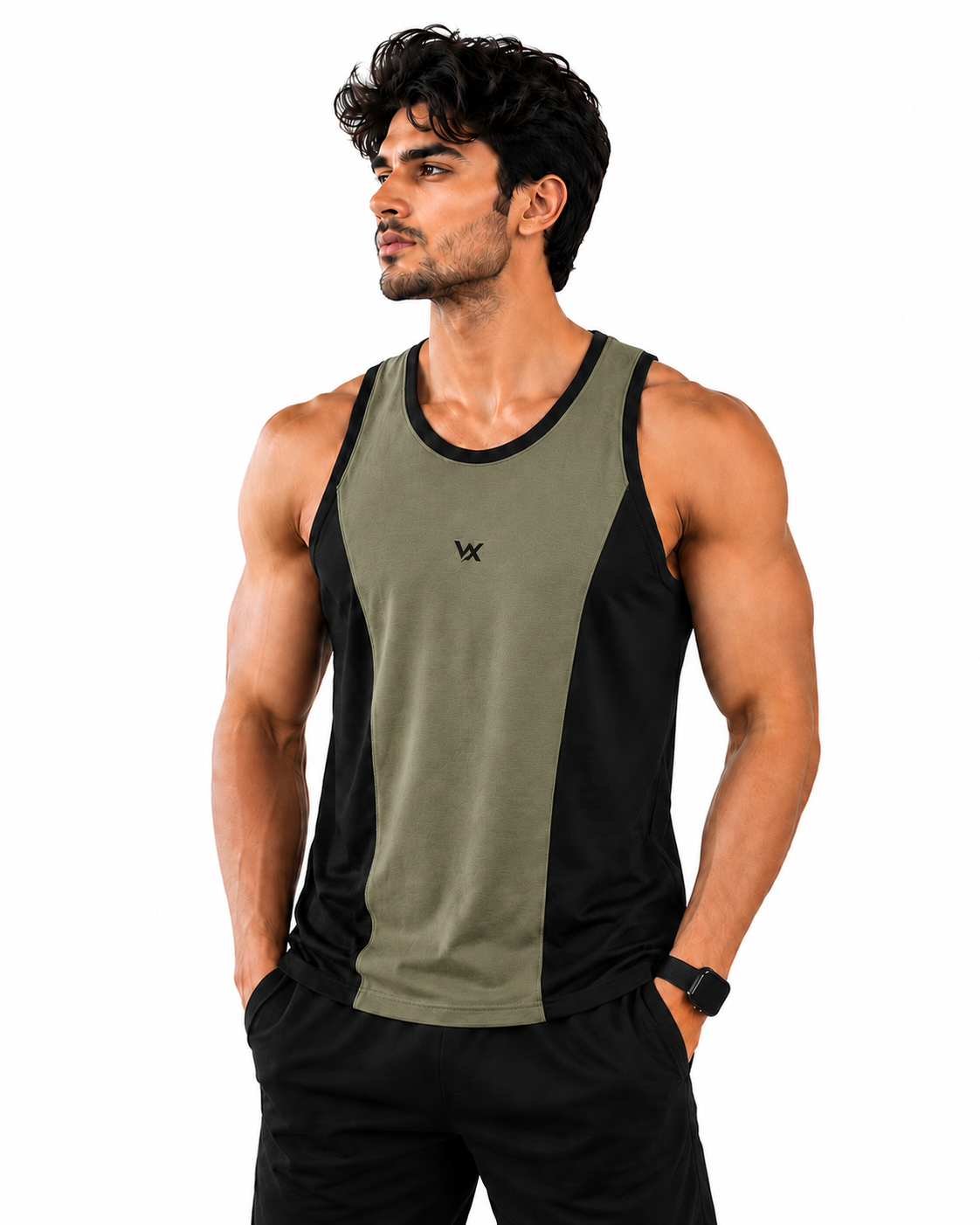 WarriorX Men’s Activewear Cotton Terry Spandex Sando