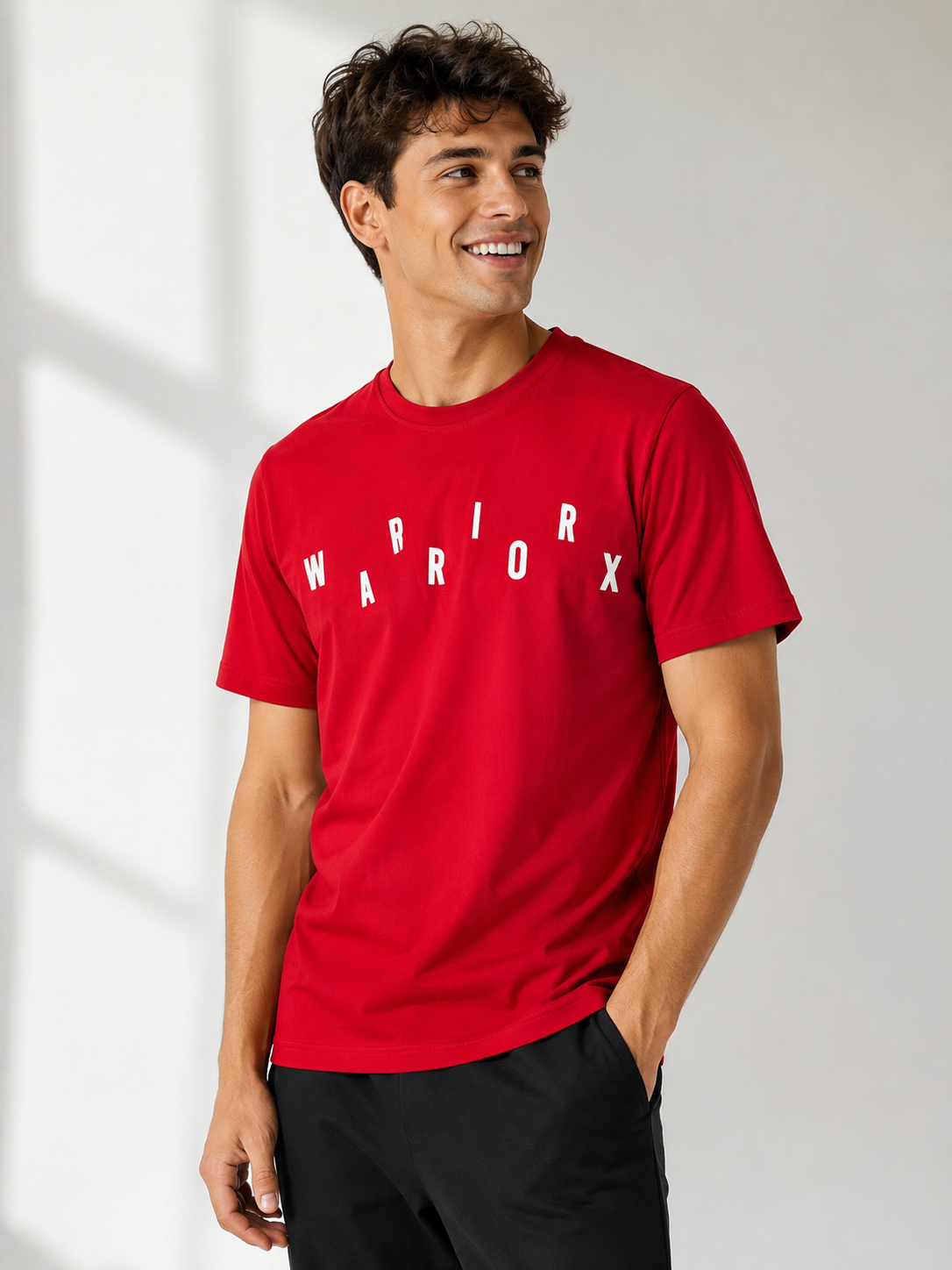 WARRIORX MENS COTTON LYCRA TSHIRT