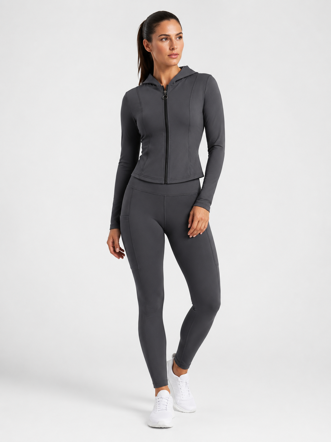 Women’s SculptFit Zip-Up Jacket & High-Waist Pocket Leggings Co-Ord Set