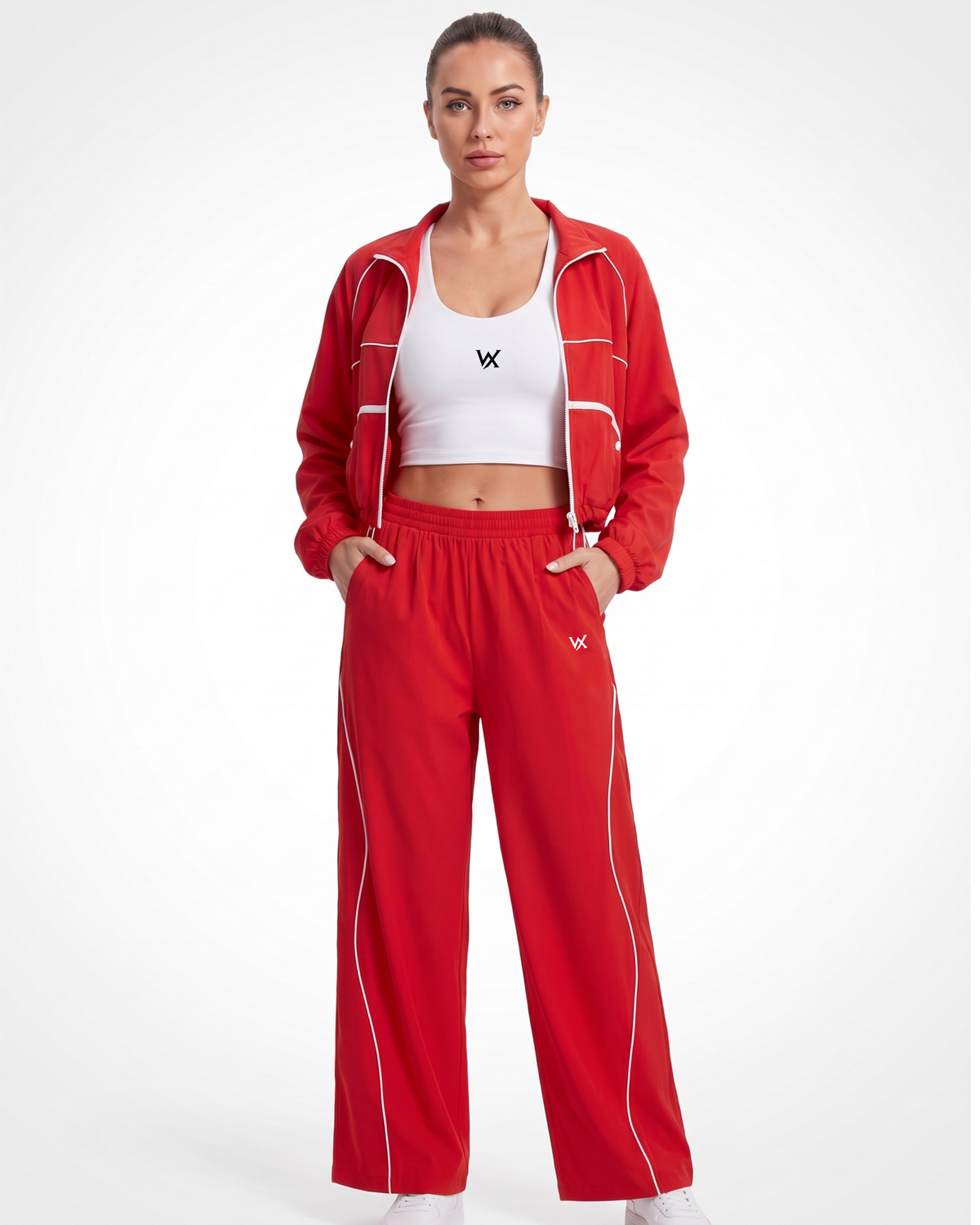 Warriorx Women's Cropped track Jacket Set