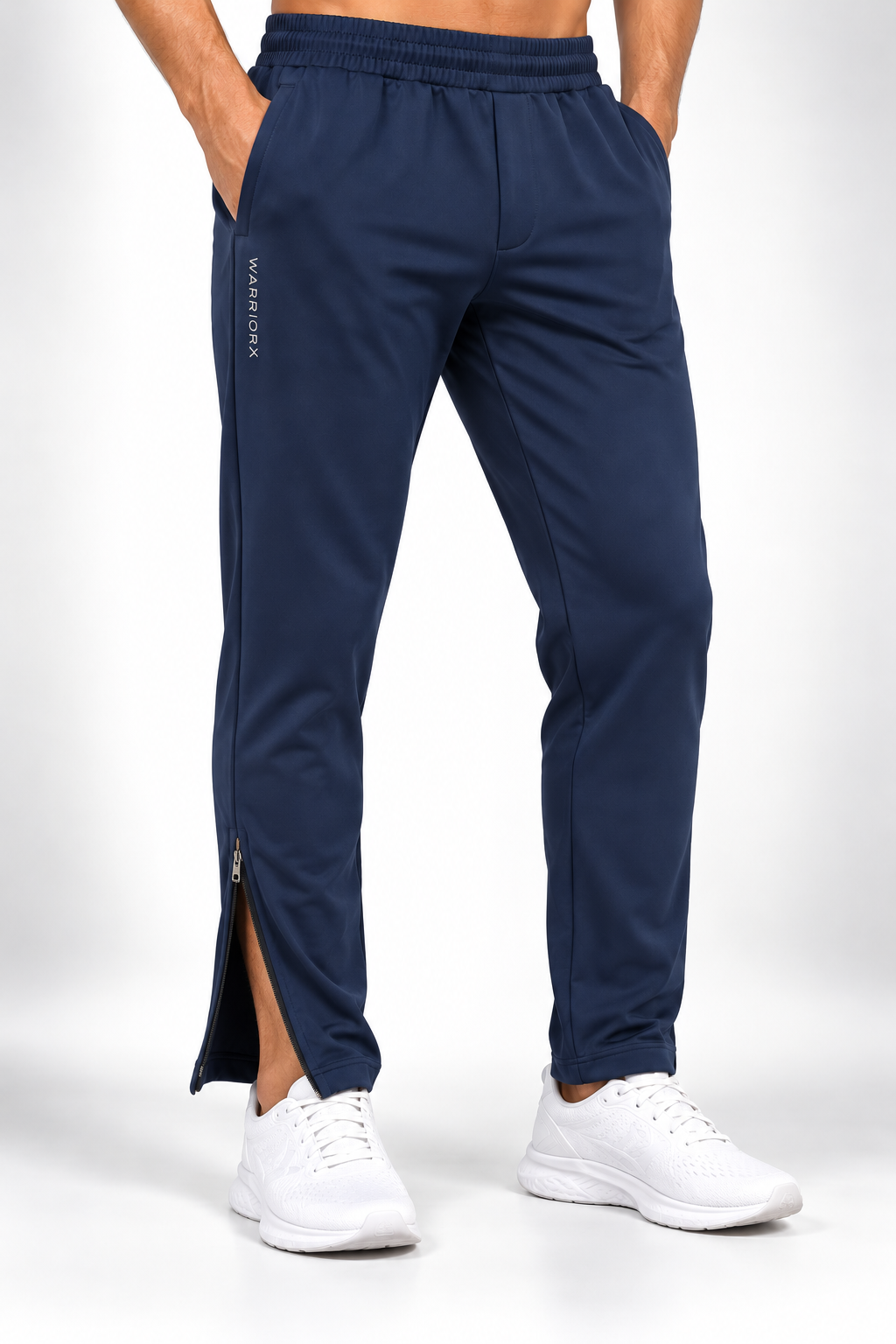 WarriorX Men's Premium Tapered Track Pants with Ankle Zipper