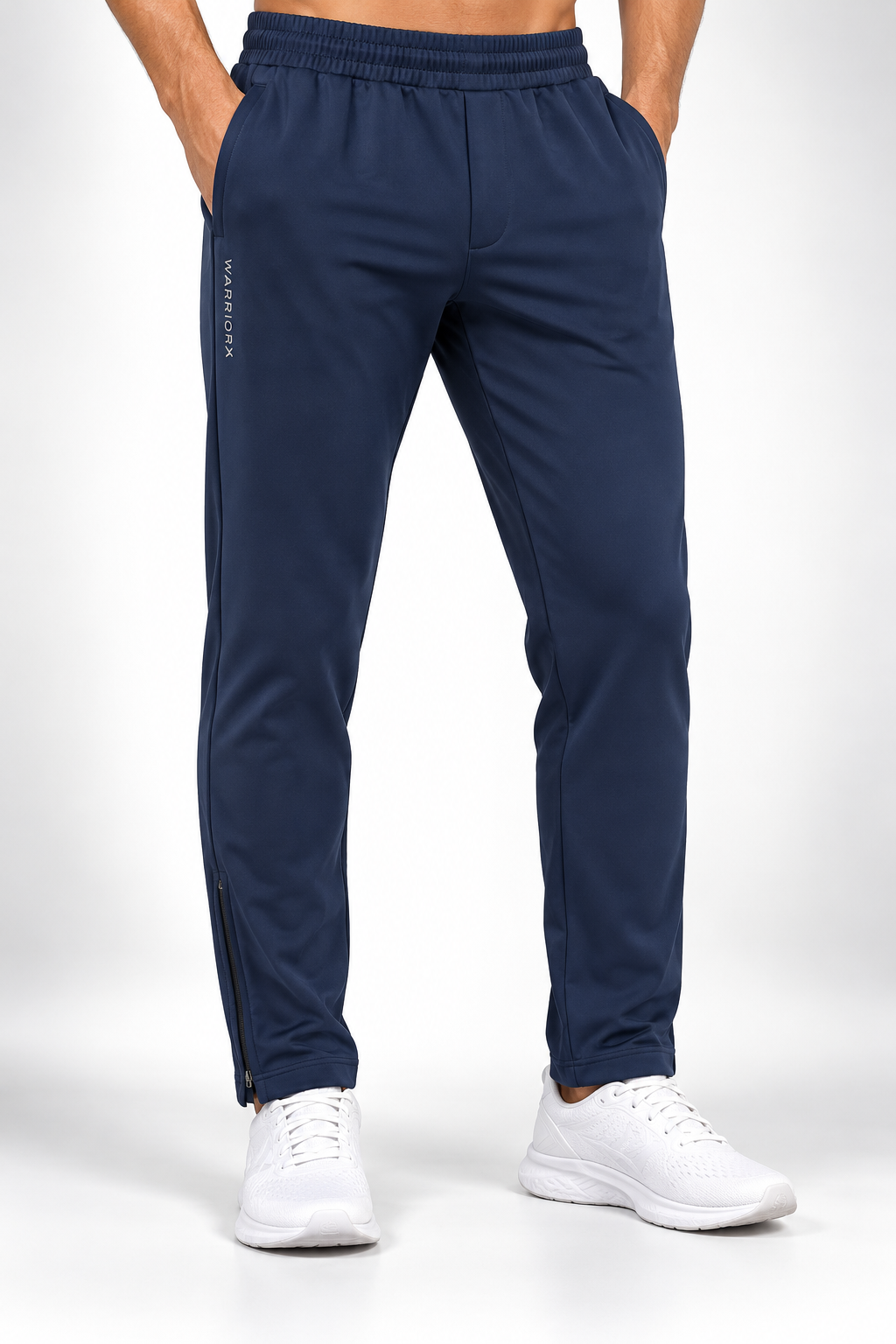 WarriorX Men's Premium Tapered Track Pants with Ankle Zipper