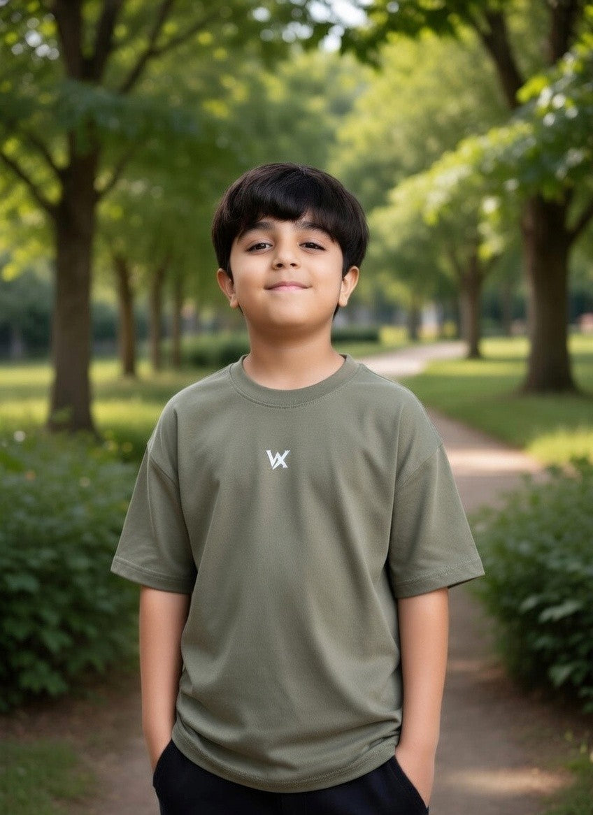 warriorx kids oversize cotton terry tshirt