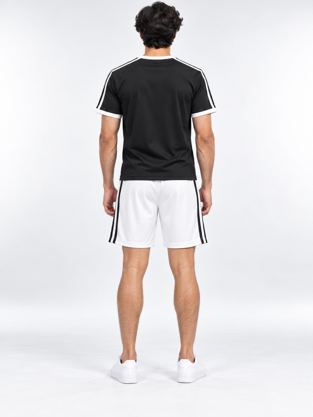 WarriorX Men's Contrast Stripe T-Shirt & Shorts Co-Ord Set