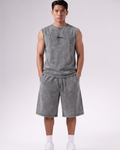 WARRIORX MENS ACID WASH CORDSET With JORTS