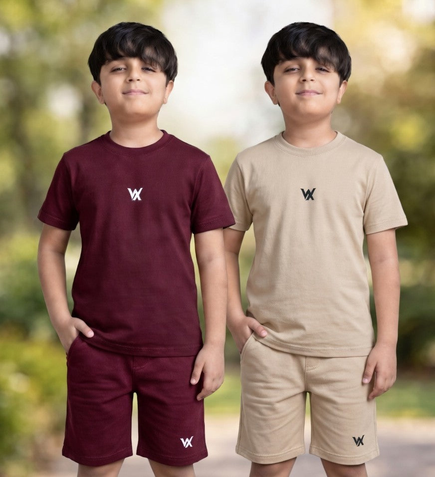 Warriorx kids Combo for 2  Cotton terry spandex tshirt