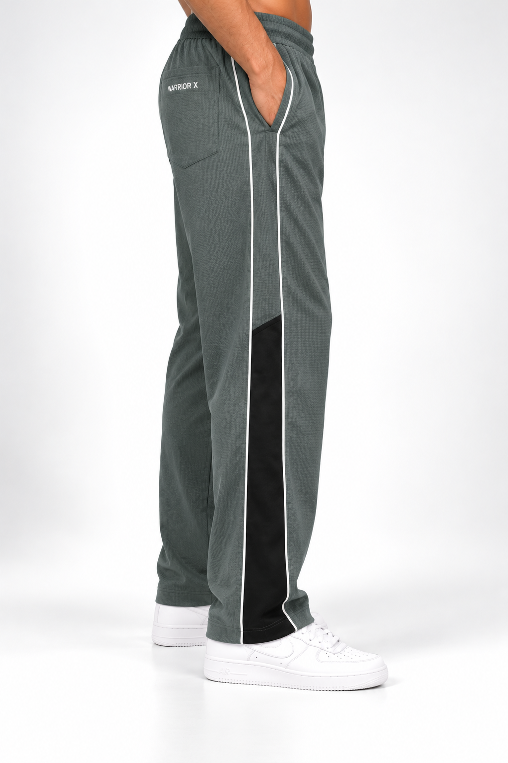 WarriorX Men's Textured Straight-Fit Track Pants