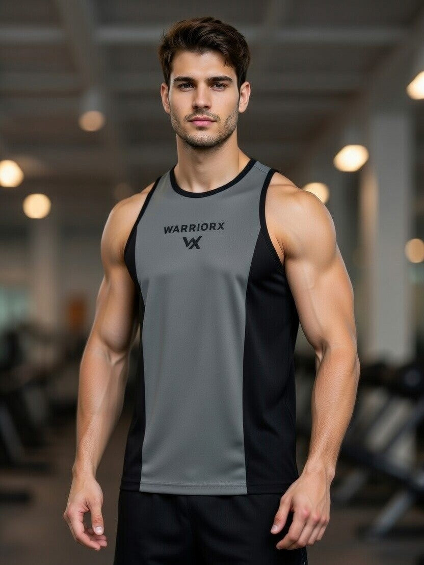 WarriorX Men’s Activewear Cotton Terry Spandex Sando