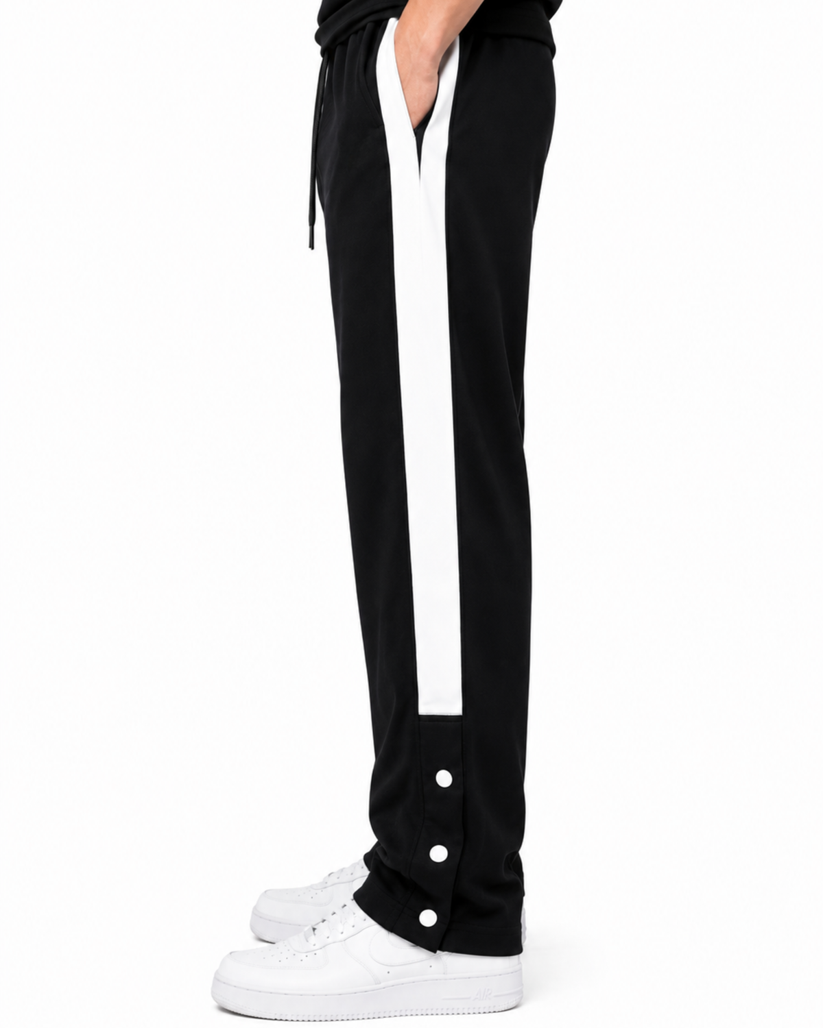 WarriorX Men’s Nylon Rib Relax Fit Lower with Snap Button