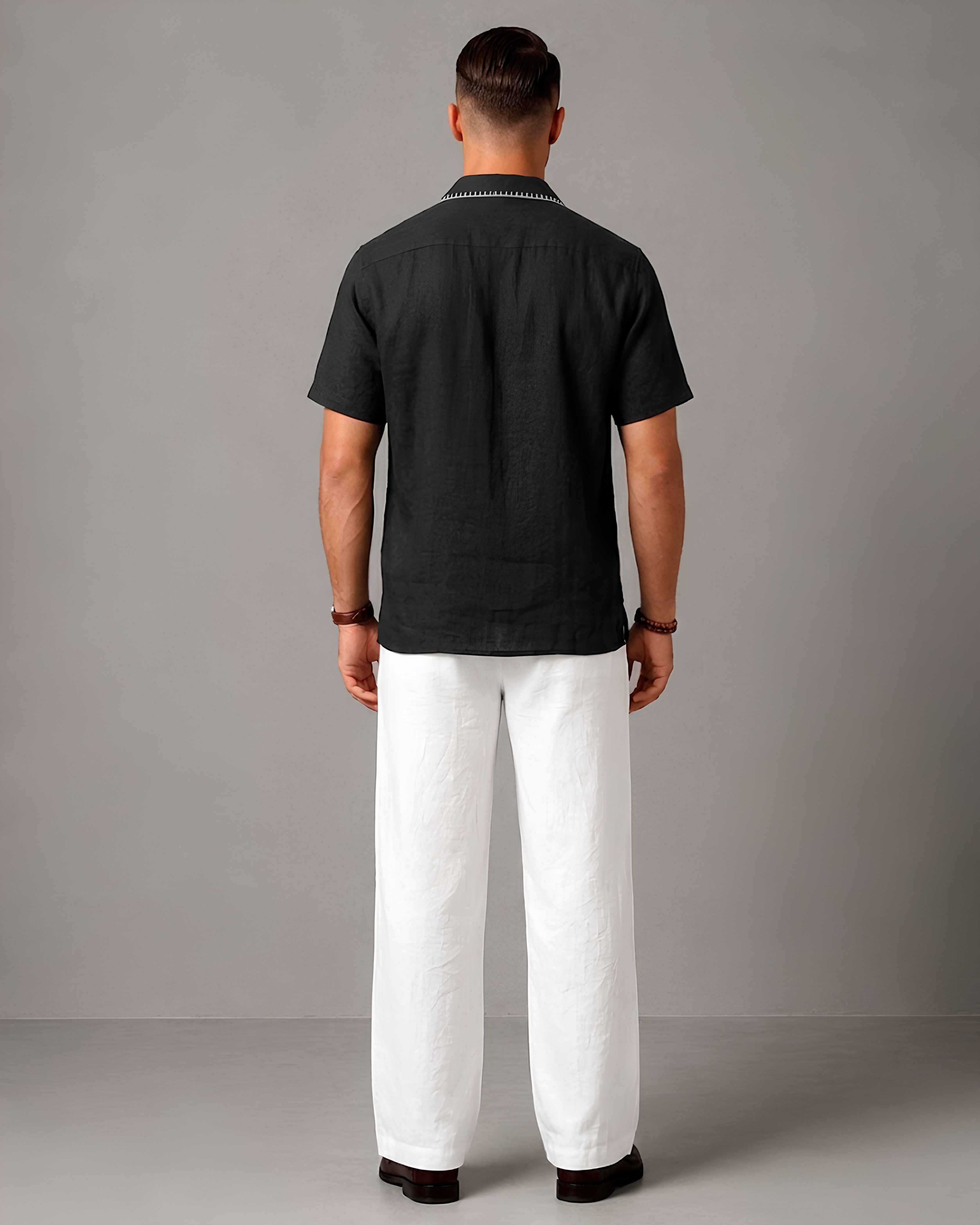 WarriorX Men's Premium Contrast Stitch Linen Cordset