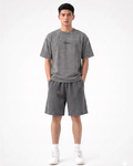 warriorx men's acid wash cordset with shorts