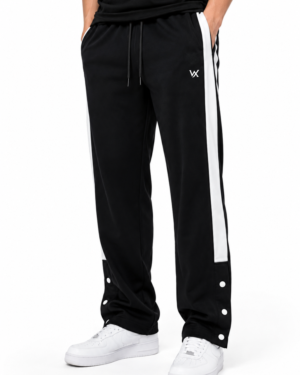 WarriorX Men’s Nylon Rib Relax Fit Lower with Snap Button