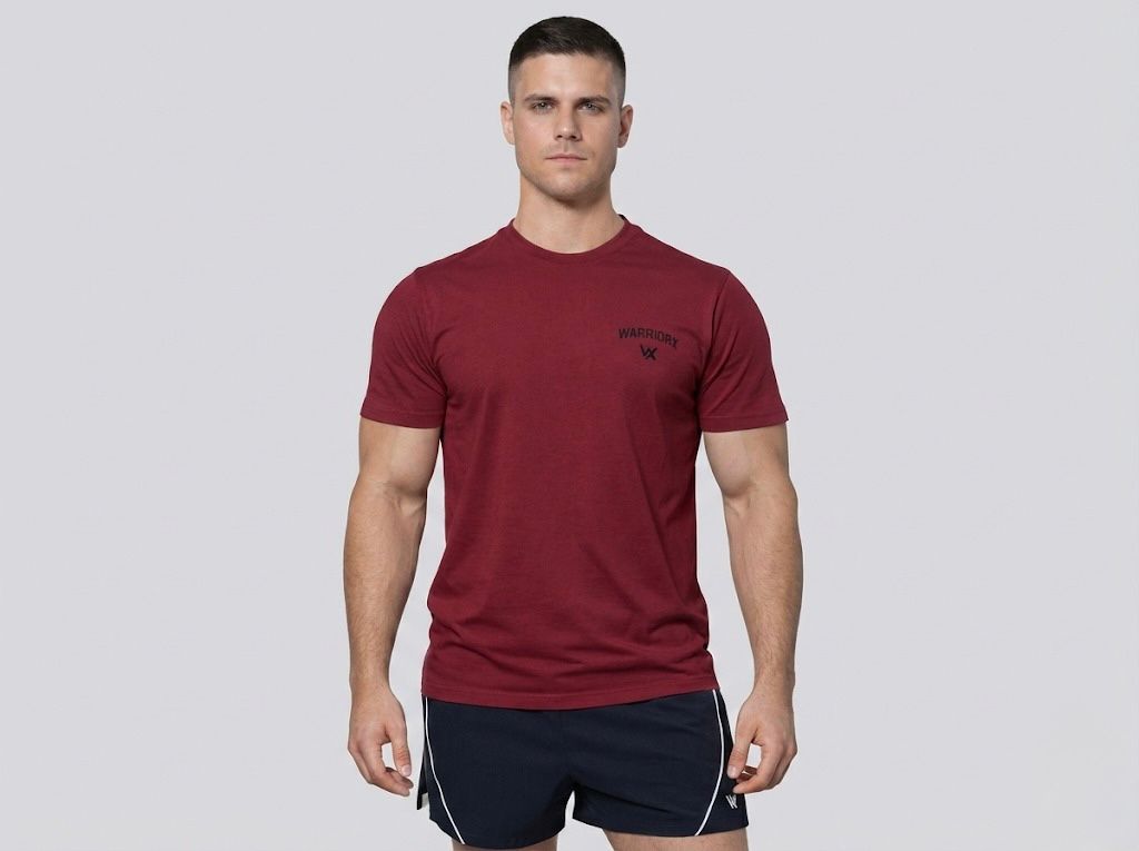 WarriorX Men’s Workout T-Shirt in  Cotton Poly Spandex Blend