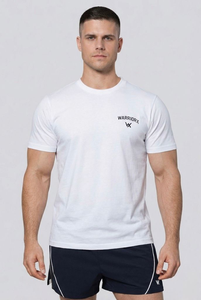 WarriorX Men’s Workout T-Shirt in  Cotton Poly Spandex Blend