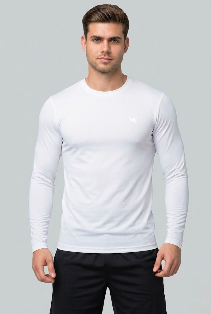 WarriorX Men’s Full Sleeve Cotton Terry Spandex T-Shirt