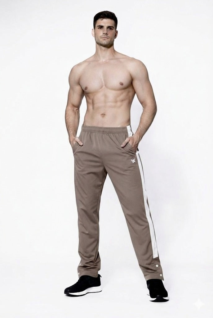 WarriorX Men’s Nylon Rib Relax Fit Lower with Snap Button