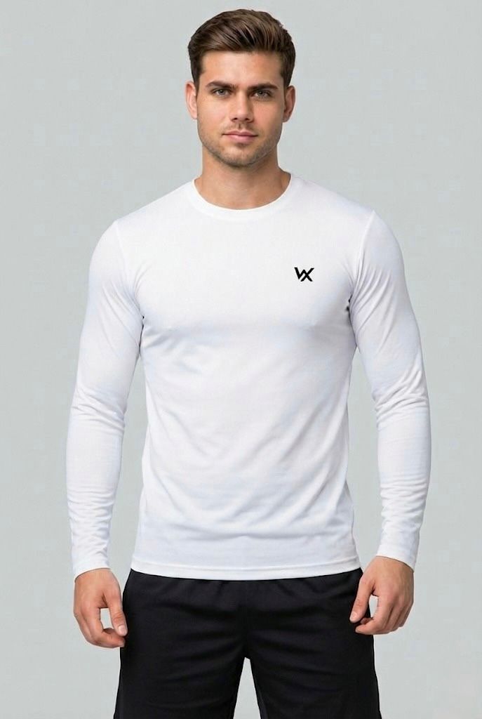 WarriorX Men’s Full Sleeve Cotton Terry Spandex T-Shirt
