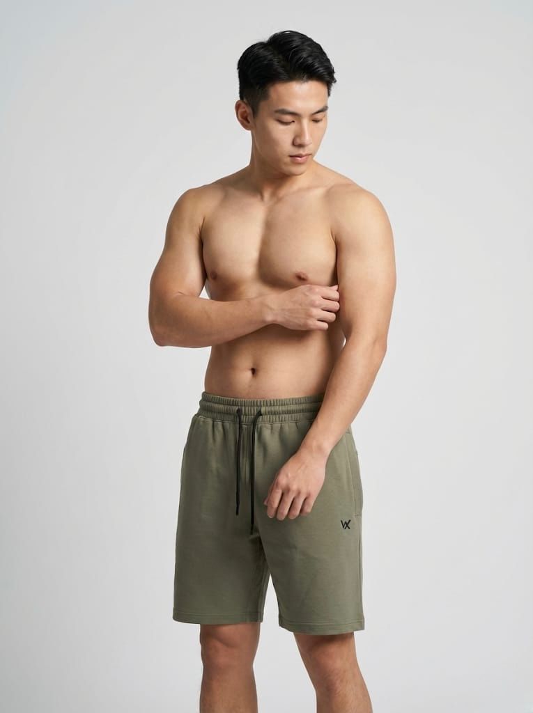 WarriorX Men’s Running & Cycling Cotton Terry Spandex Casual Shorts