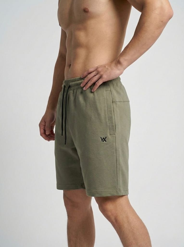 WarriorX Men’s Running & Cycling Cotton Terry Spandex Casual Shorts