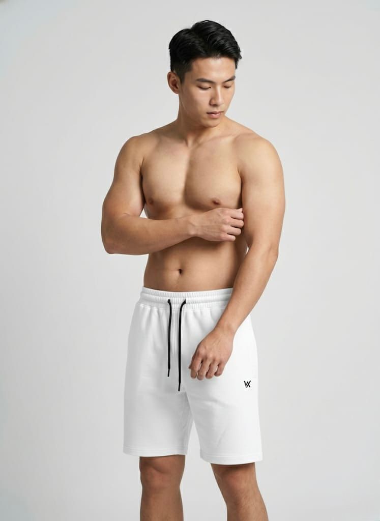 WarriorX Men’s Running & Cycling Cotton Terry Spandex Casual Shorts