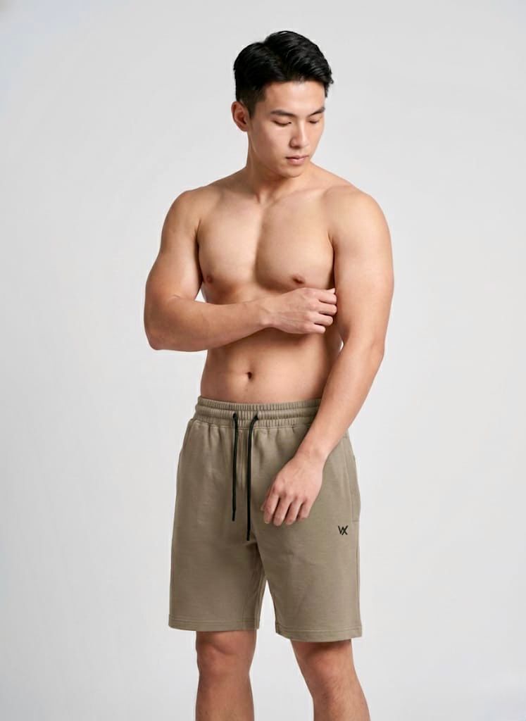 WarriorX Men’s Running & Cycling Cotton Terry Spandex Casual Shorts