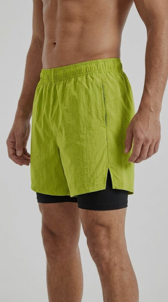 WarriorX Men’s Parachute Nylon Workout Shorts with Inner Liner