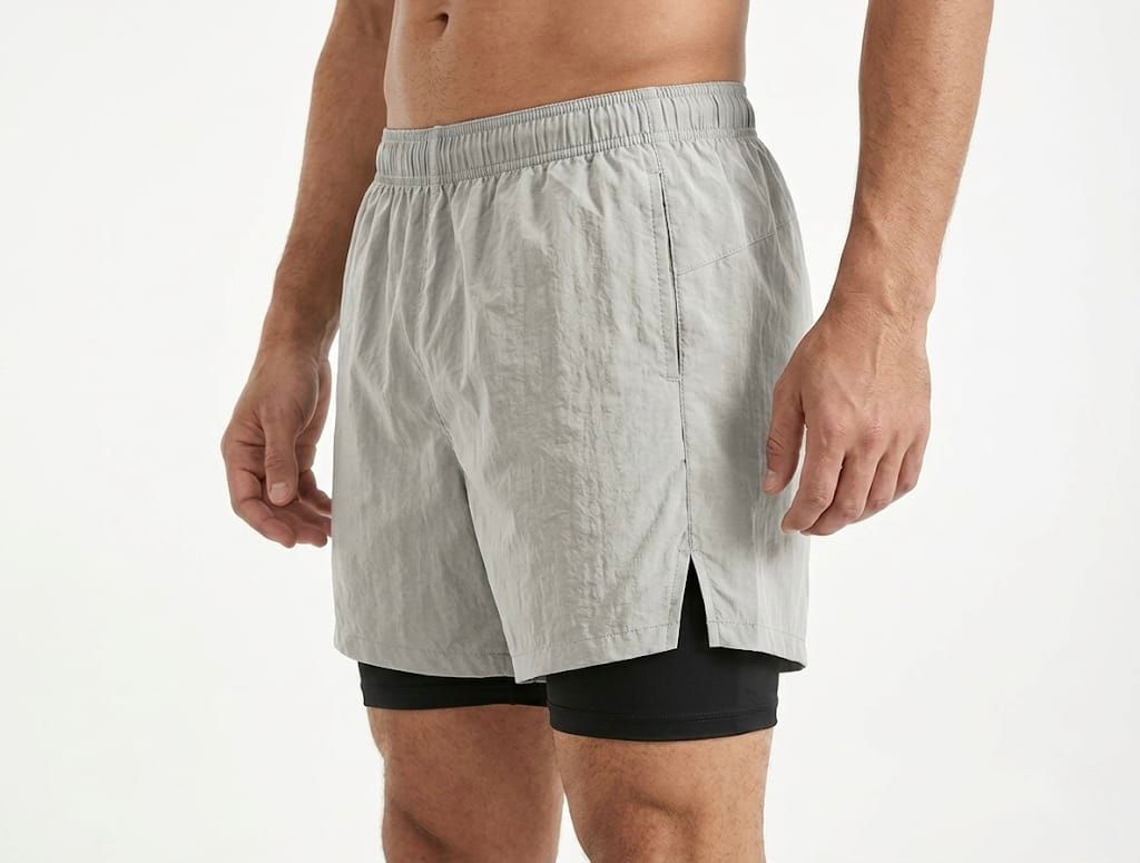 WarriorX Men’s Parachute Nylon Workout Shorts with Inner Liner