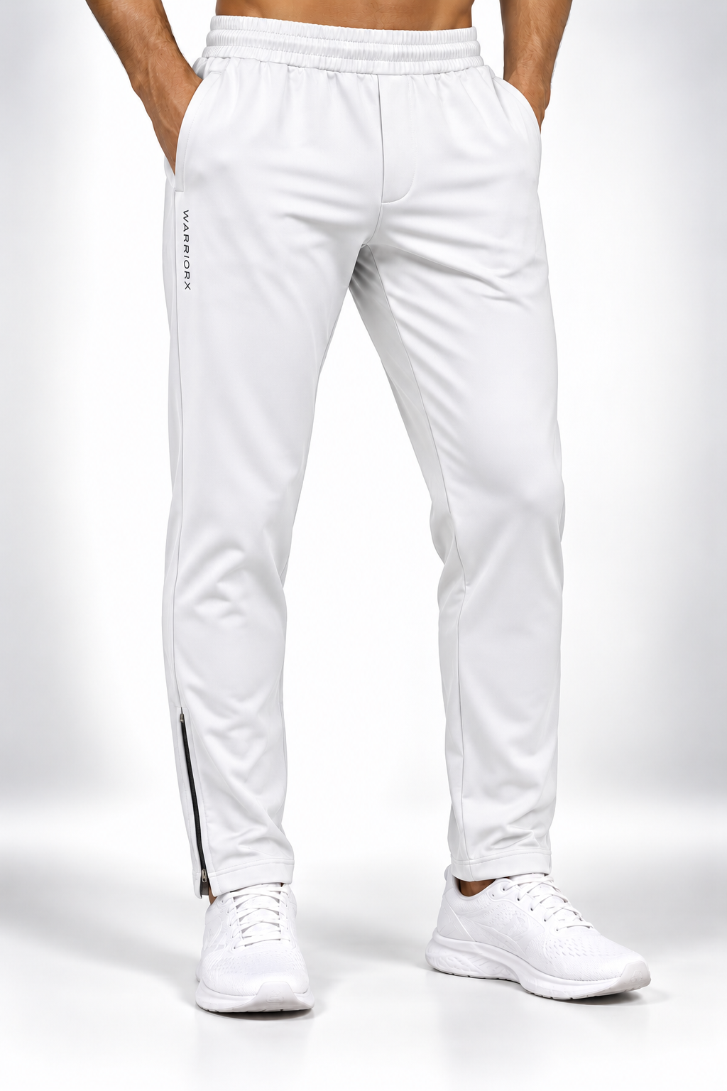 WarriorX Men's Premium Tapered Track Pants with Ankle Zipper