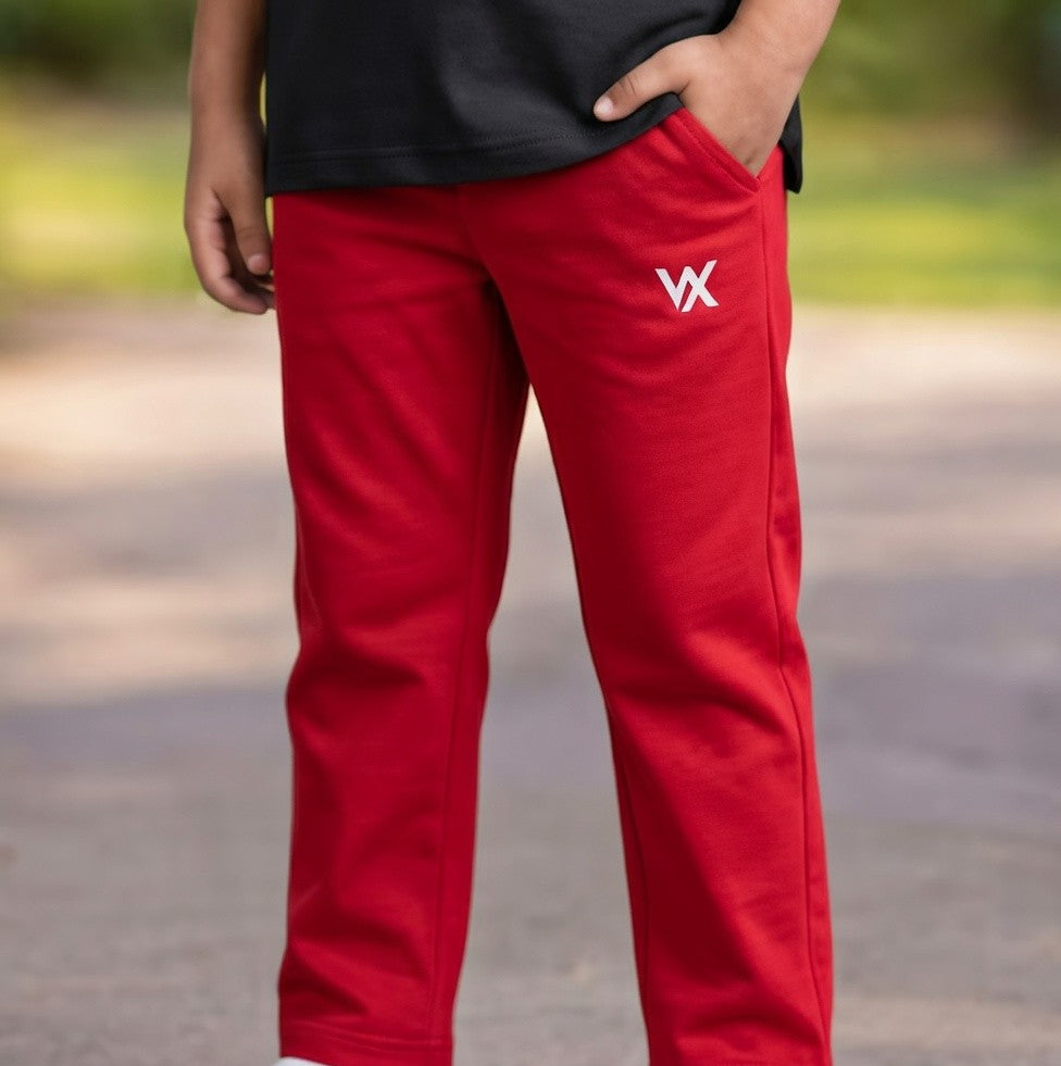warriorx kids regular fit cotton lycra trouser