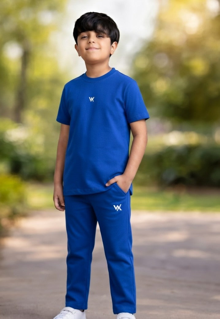 warrior x kids regular fit cotton lycra cord set with trouser