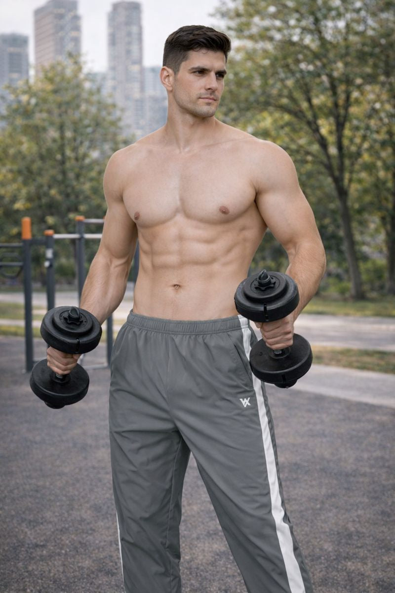 WarriorX Men’s Nylon Rib Relax Fit Lower with Snap Button