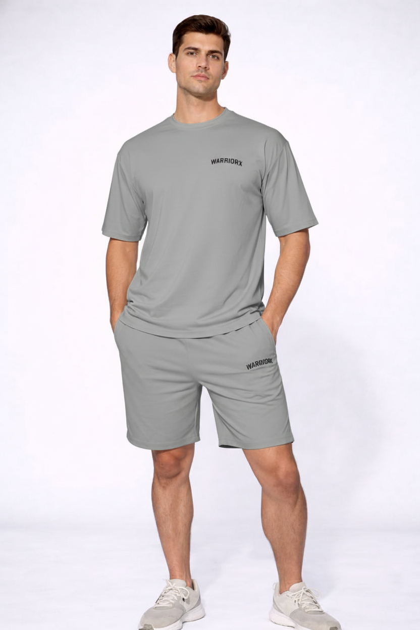 WarriorX Men’s Casual Cotton Relaxed Cordset with Tshirt & Shorts