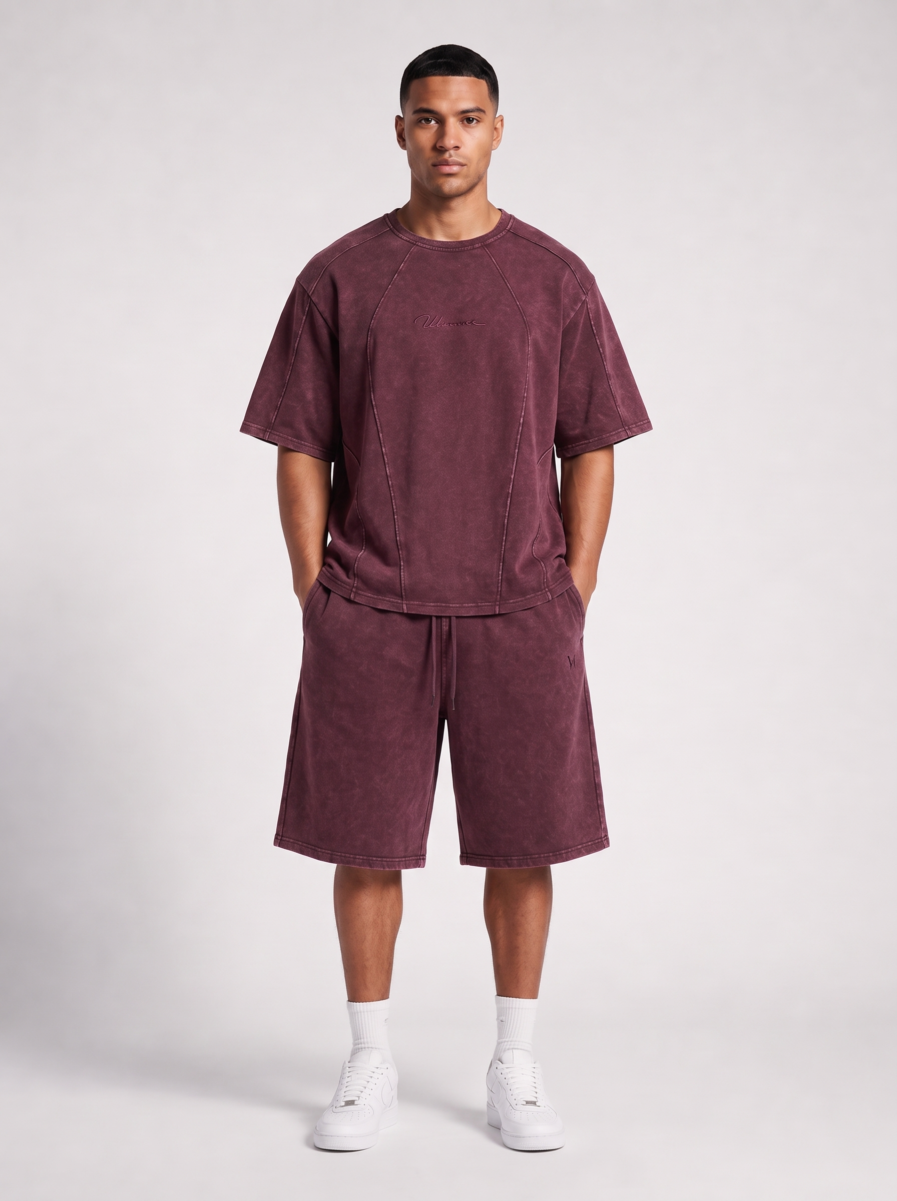 WARRIORX MENS VINTAGE WASH CORDSET WITH JORTS