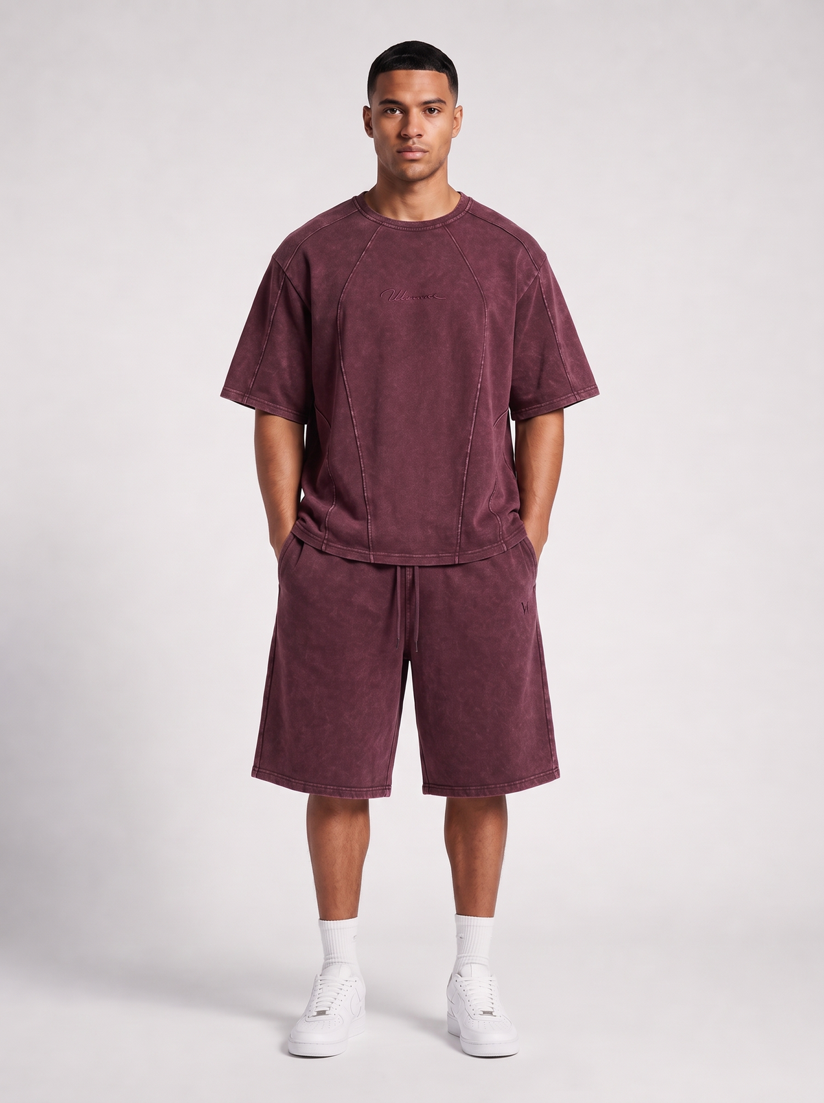 WARRIORX MENS VINTAGE WASH CORDSET WITH JORTS