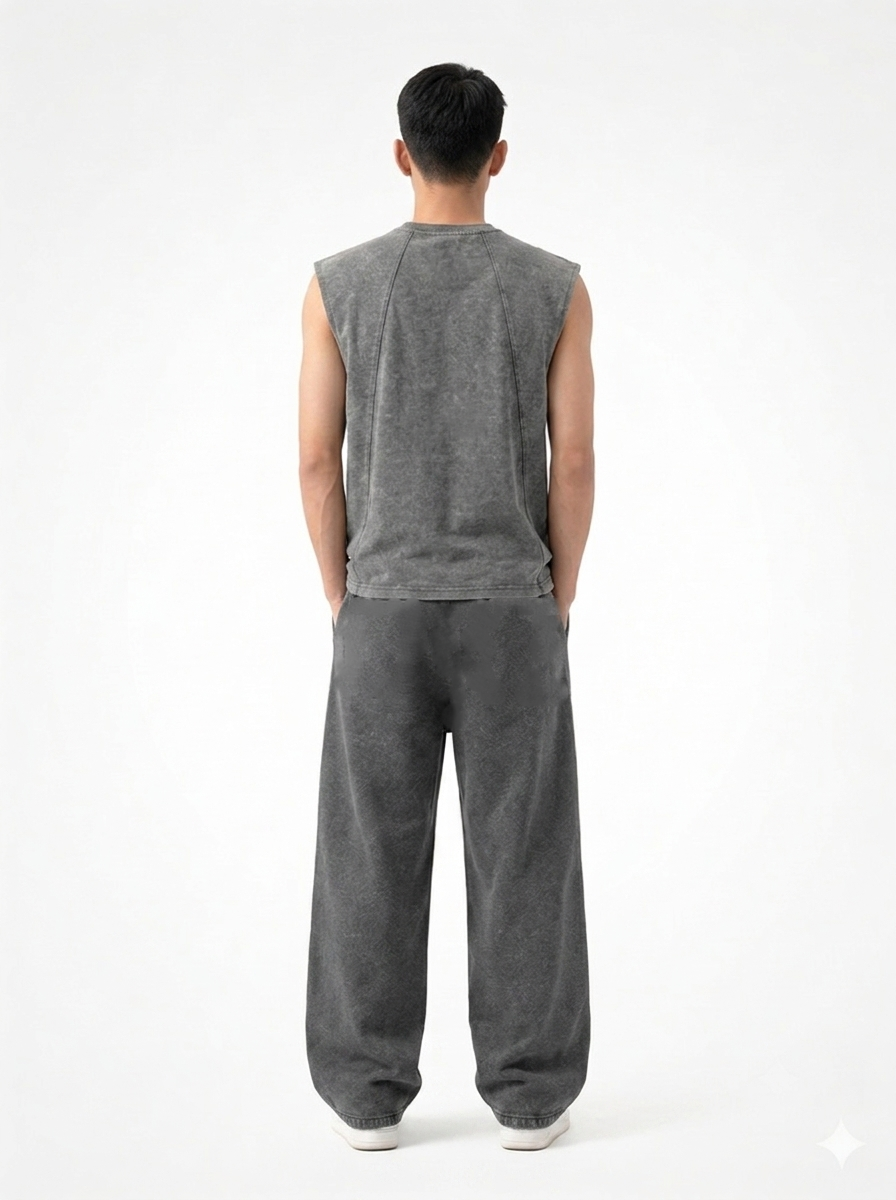 WARRIORX MENS ACID WASH CORDSET