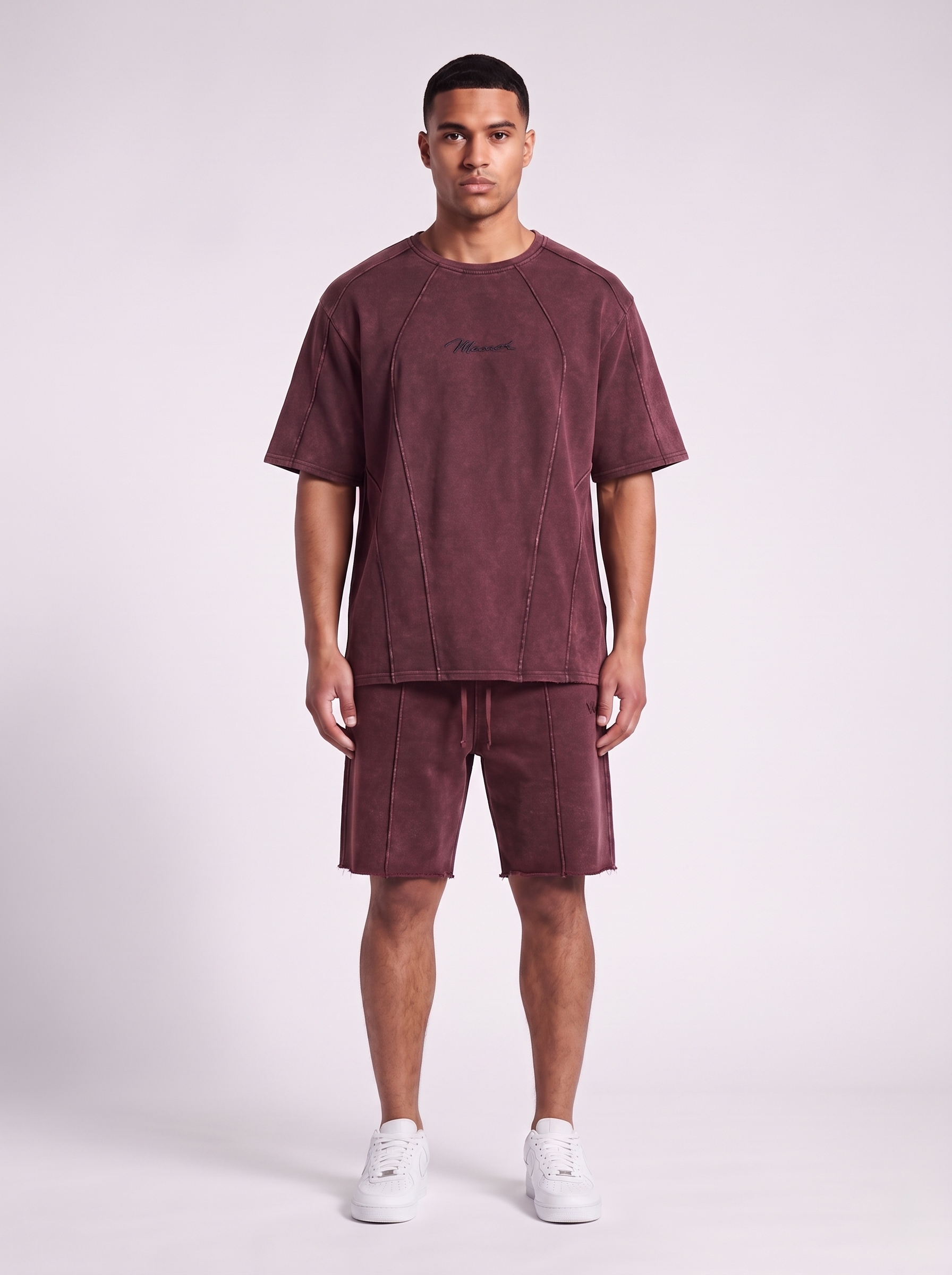 WARRIORX MENS VINTAGE WASH CORDSET WITH SHORTS