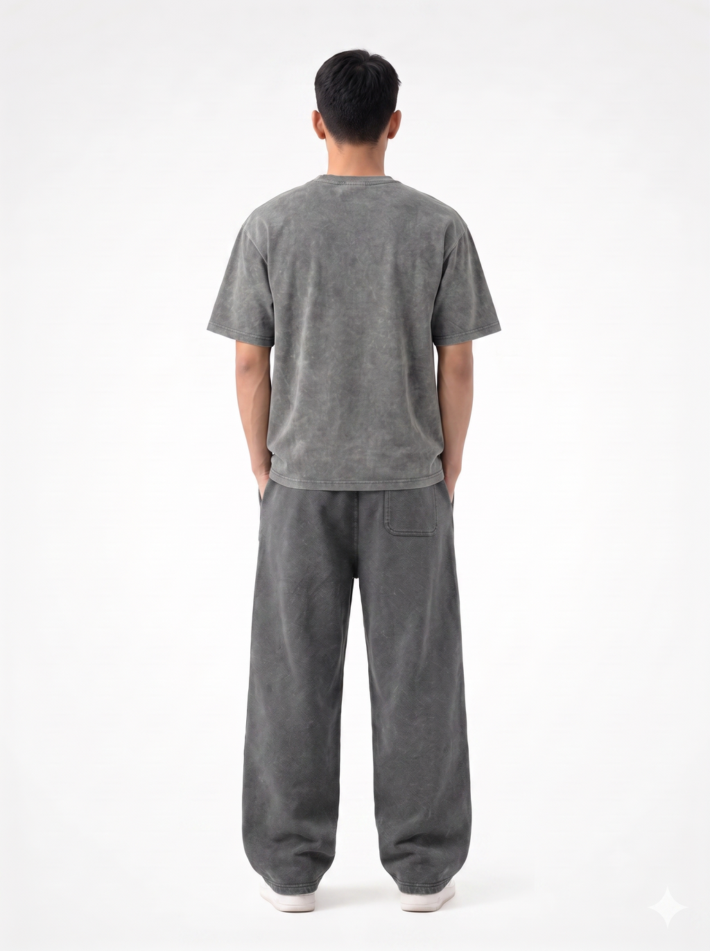 WARRIORX MEN'S ACID WASH CORDSET