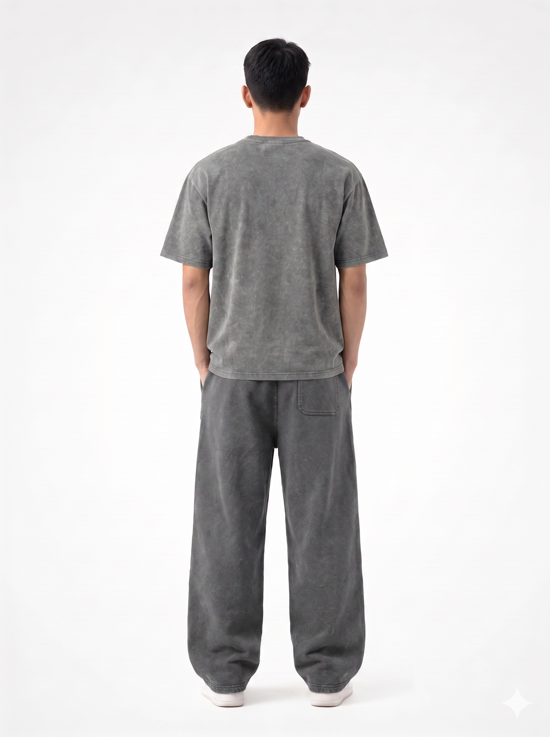 WARRIORX MEN'S ACID WASH CORDSET
