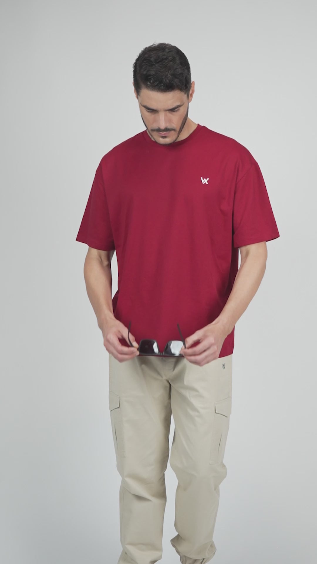 WarriorX Solid Oversized T-Shirt for Men