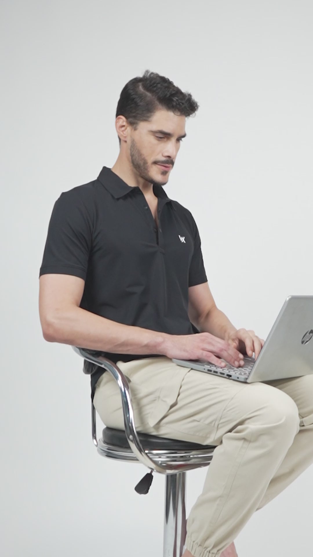 WarriorX Men’s Polo Nylon Spandex Stretchable T-Shirt