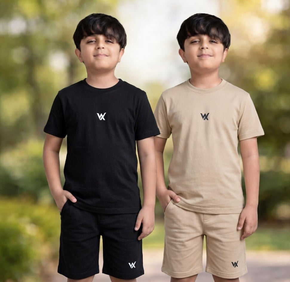 Warriorx kids Combo for 2  Cotton terry spandex tshirt