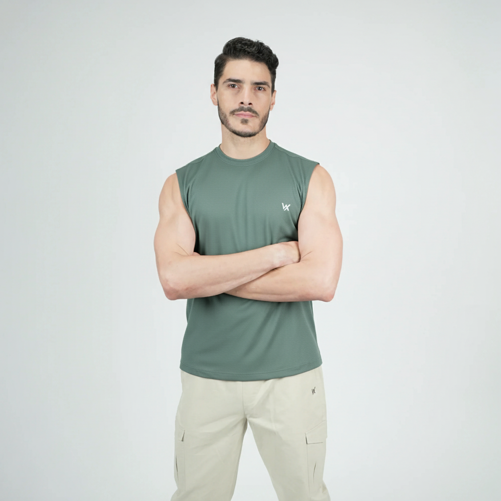 WarriorX Men’s Poly Spandex Cord Tank T-Shirt
