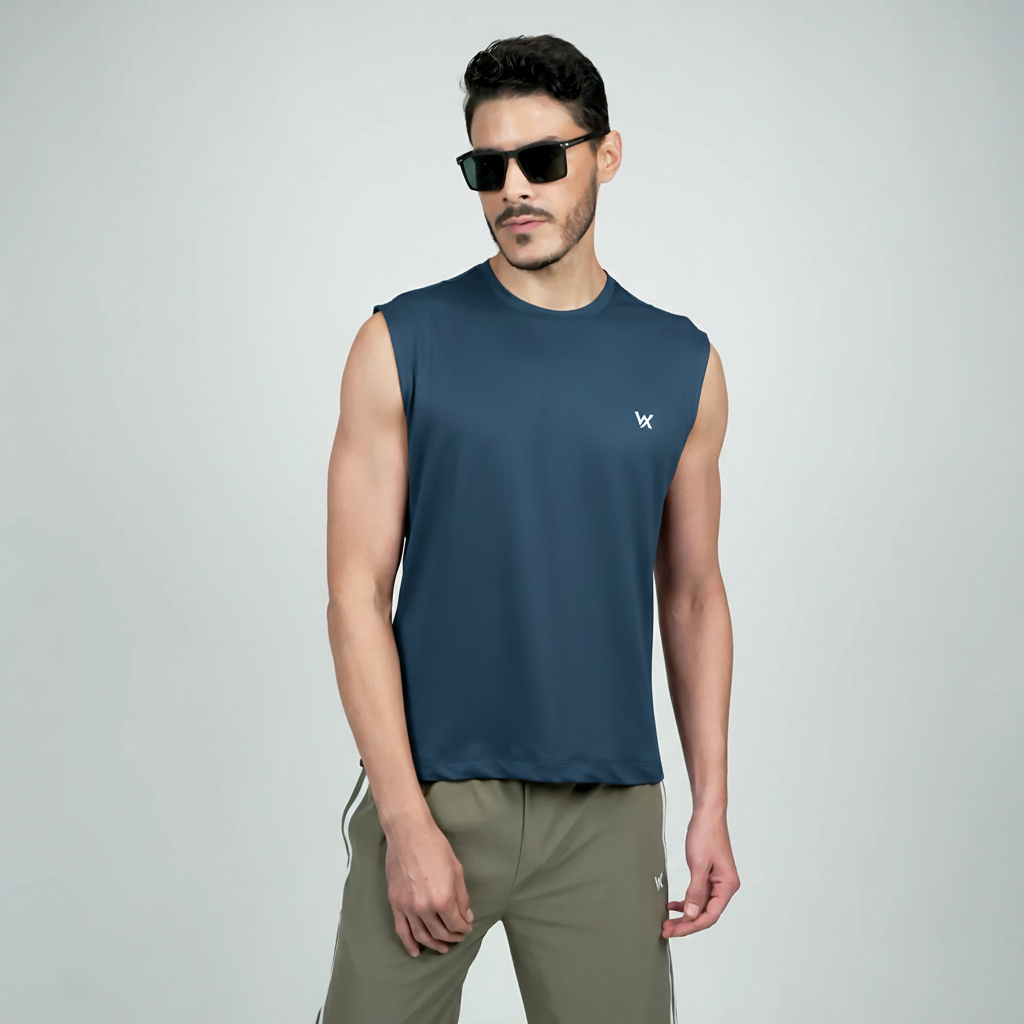 WarriorX Men’s Poly Terry Spandex Tank T-Shirt