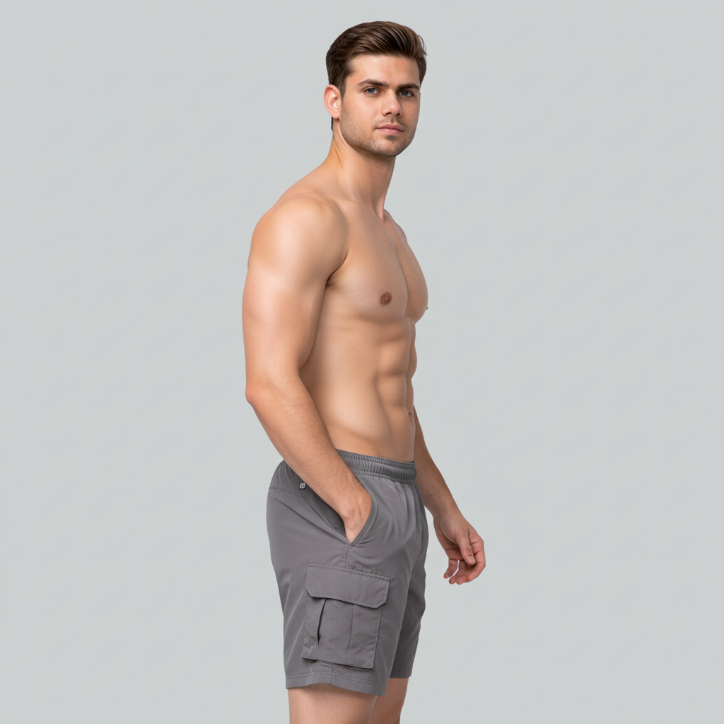 WarriorX Men’s Cargo Parachute Nylon Jogger Shorts