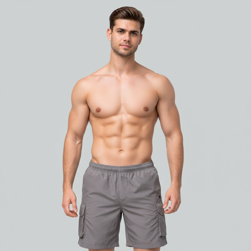 WarriorX Men’s Cargo Parachute Nylon Jogger Shorts