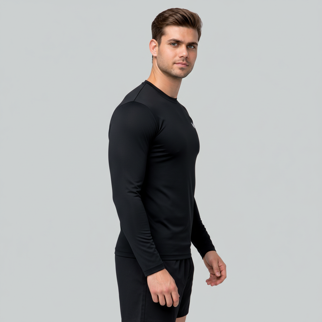 WarriorX Men’s Full Sleeve Cotton Terry Spandex T-Shirt