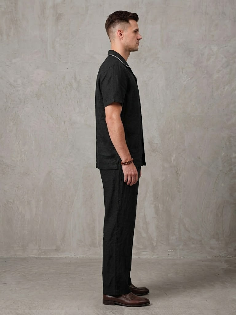 WarriorX Men's Premium Contrast Stitch Linen Cordset