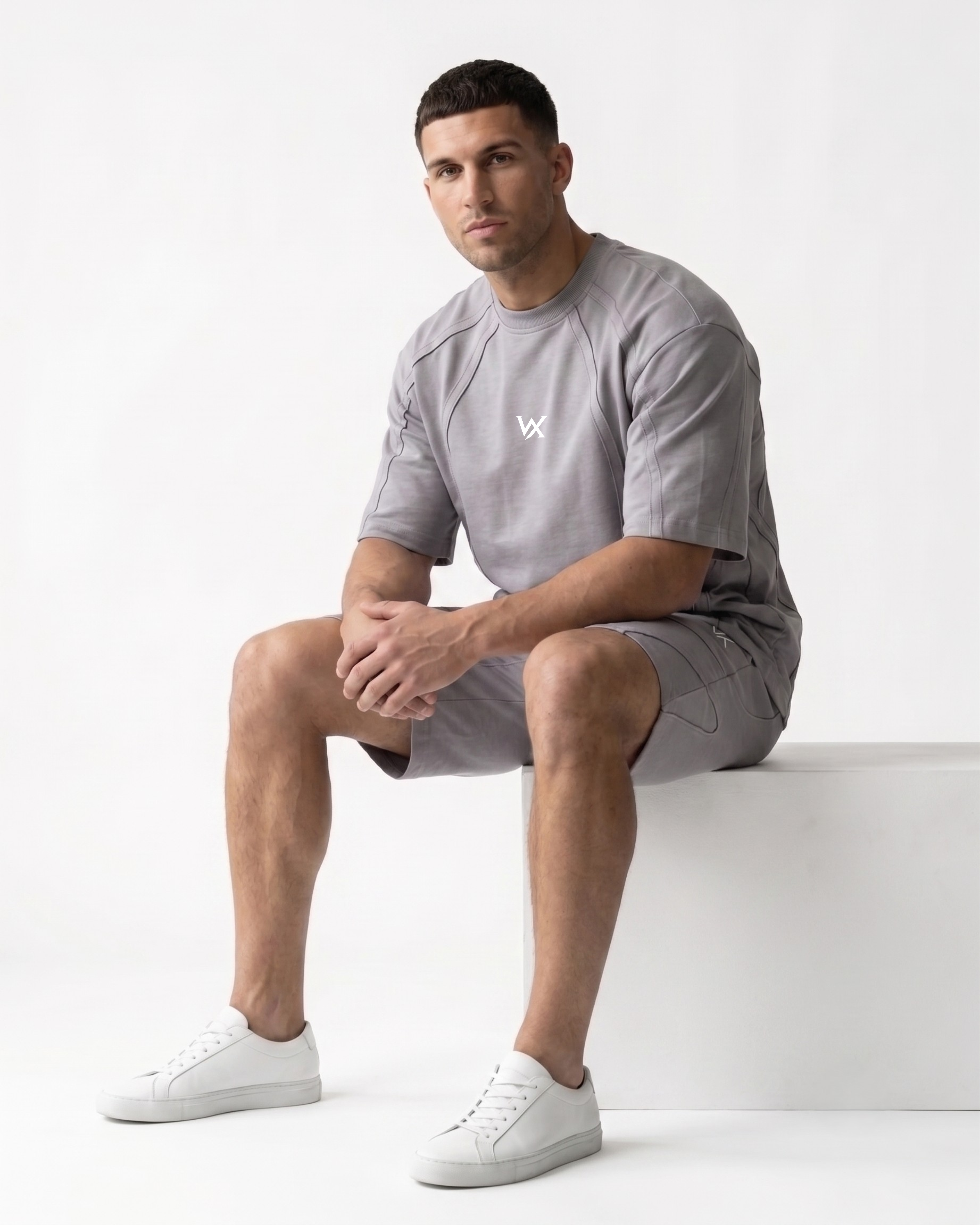 MEN'S Panel Stitching Loose fit cordset